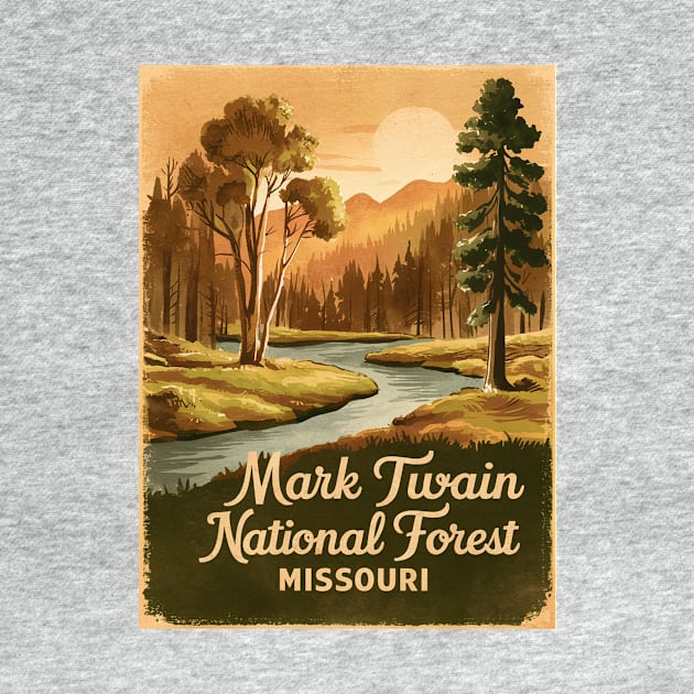 Mark Twain National Forest Vintage Travel Poster by Perspektiva